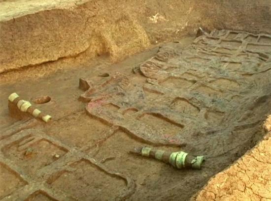 28 chariots spring autumn period have been found buried side by side together