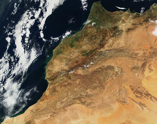 640px satellite image of morocco in january 2002