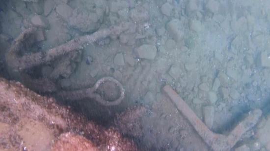 Anchor and other objects observed during lost whaling fleet survey noaa