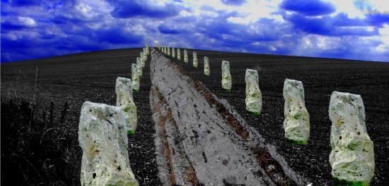 Avebury hil stone ave bw edi