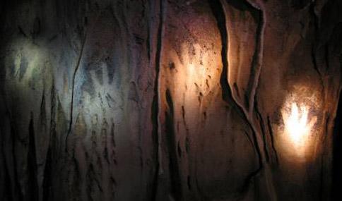 Belize cave handprints