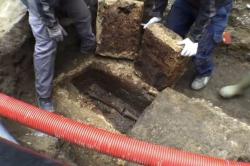Cameras capture moment 1000 year old coffin is opened in denmark