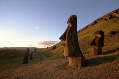 Chile easter island moai statues of rano raraku at royalty free image 1710516185