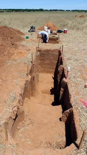 Ditch structure excavations