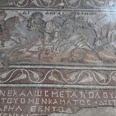 Mosaic trojan hero aeneas credit daily sabah iha
