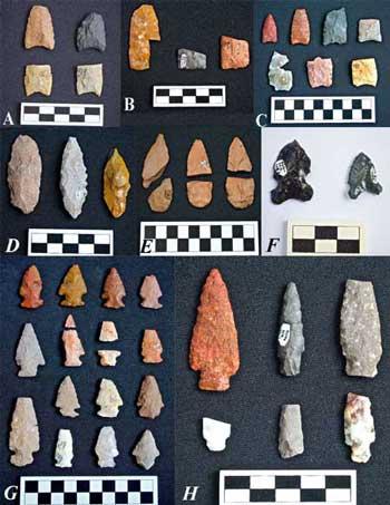 Paleoindian projectile points