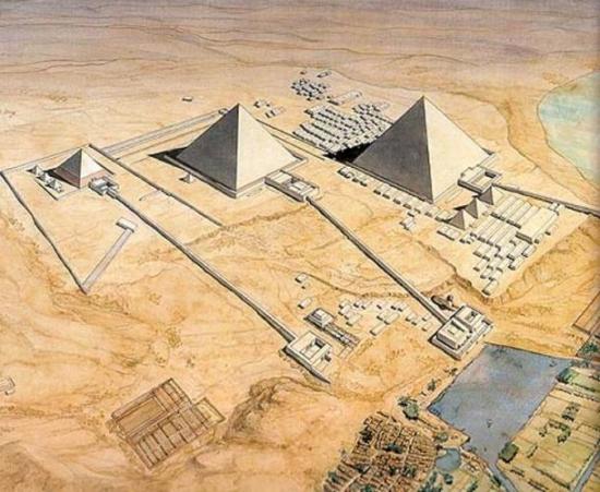 Reconstruction of the pyramids of giza causeways